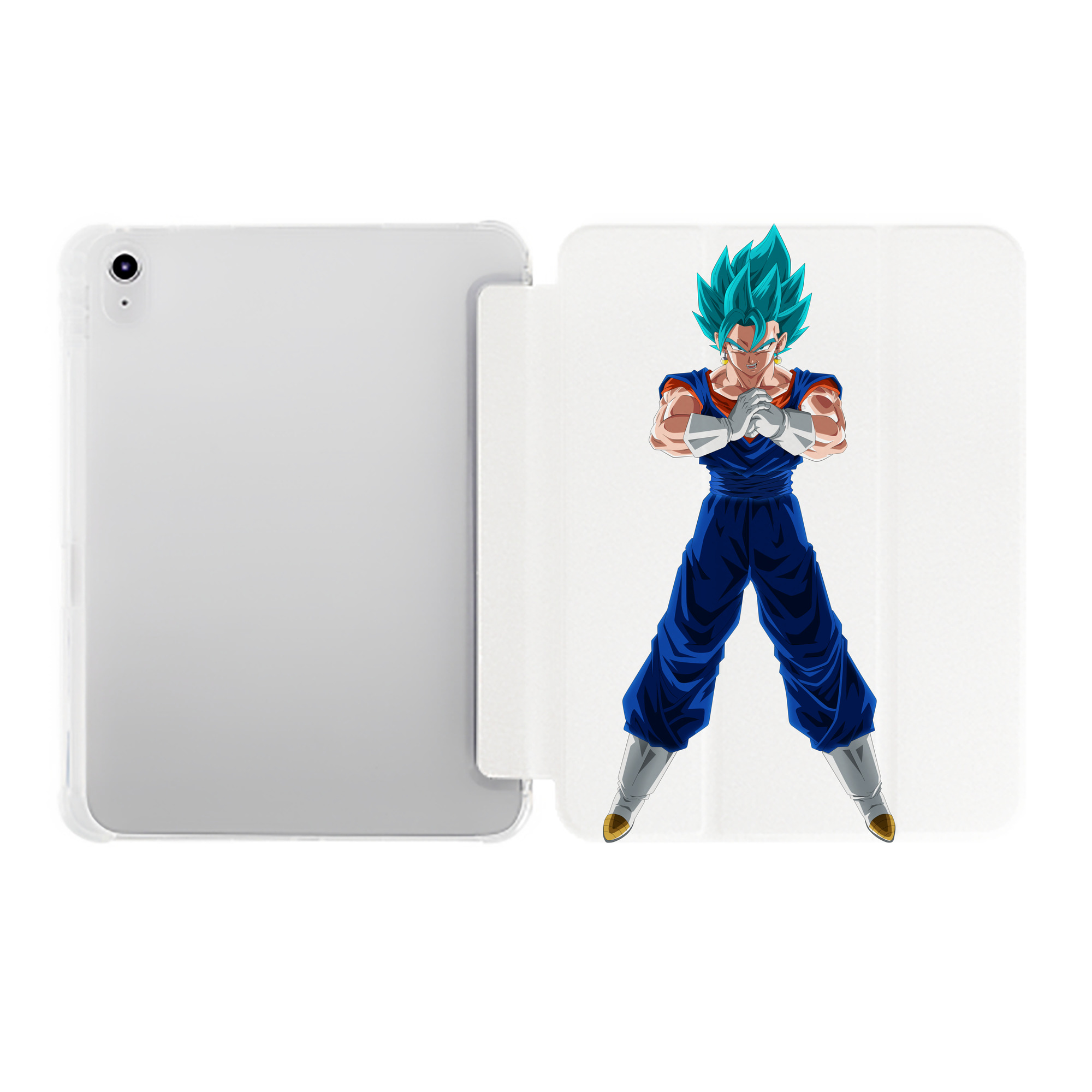 （画像用） ドラゴンボール ベジット DRAGON BALL Vegetto IPad ケース ペン収納付き 三つ折りスタンド PUレザー×シリコン 対応機種9.5/10.5/10.9インチ
